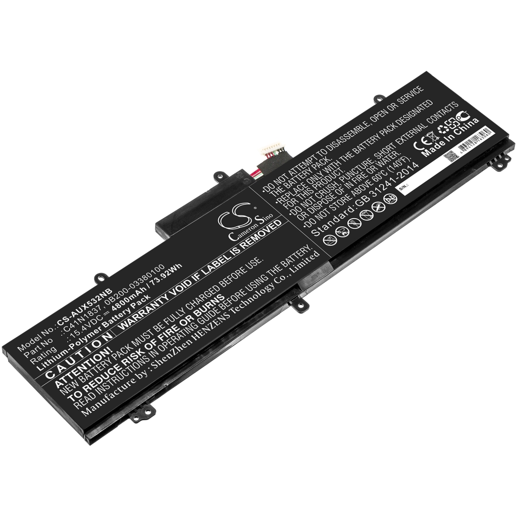 Yhteensopiva akun vaihto Asus 0B200-03380100,C41N1837