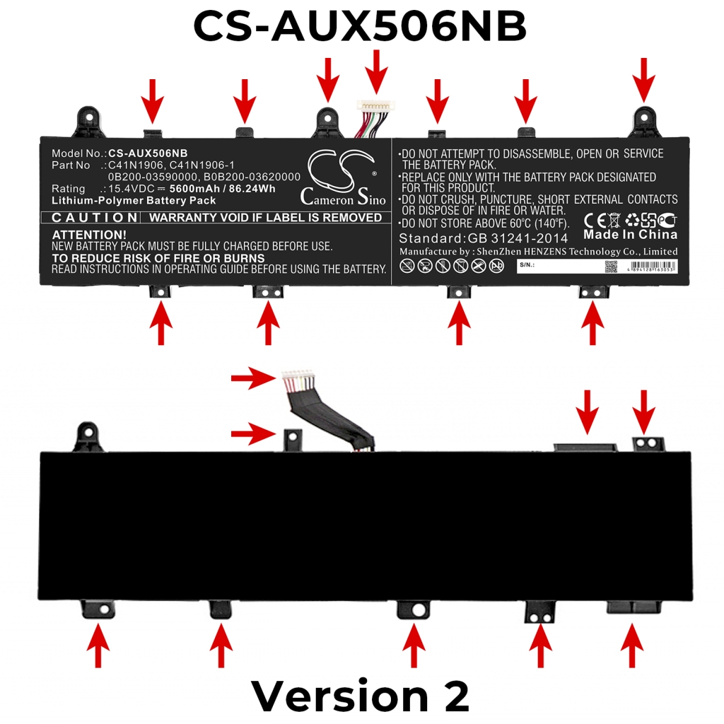 Kannettavan tietokoneen akku Asus TUF A15 FA506QR 2021