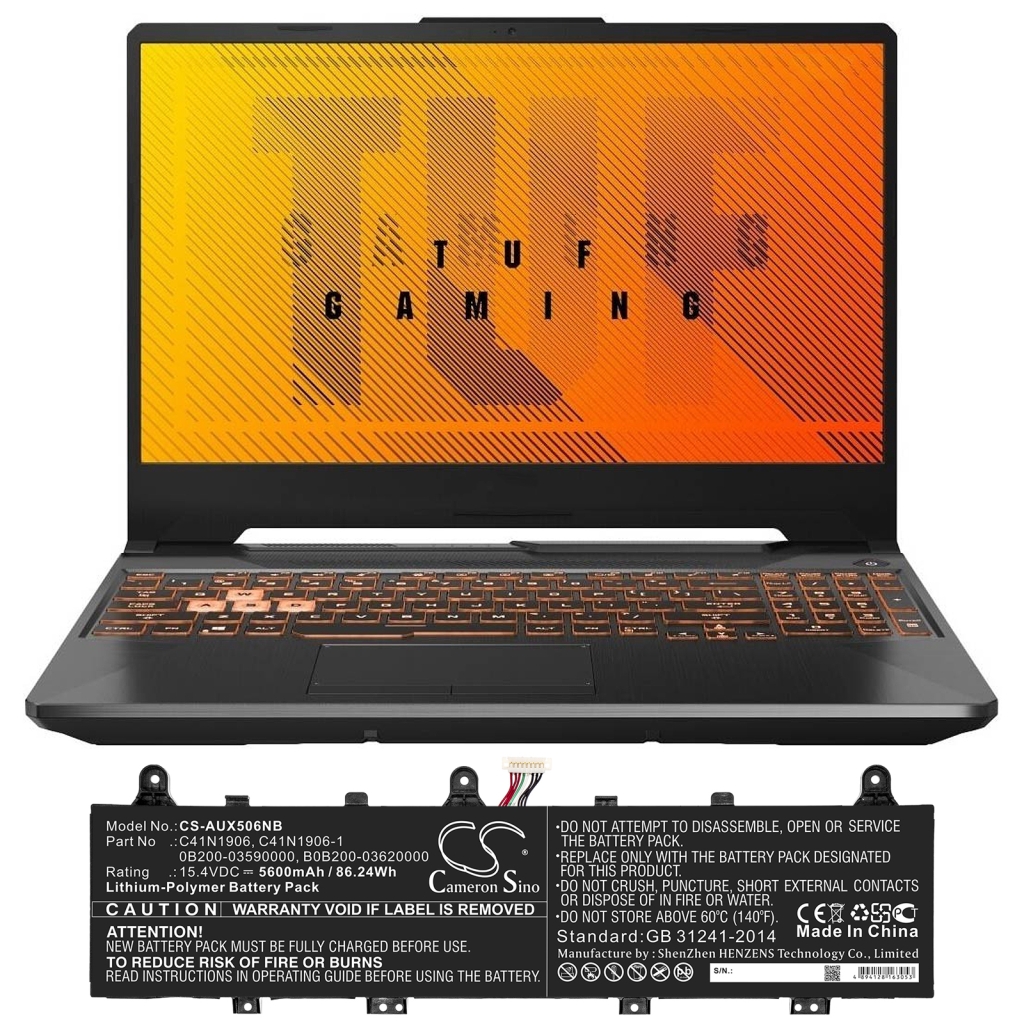 Kannettavan tietokoneen akku Asus TUF A15 FA506QR 2021