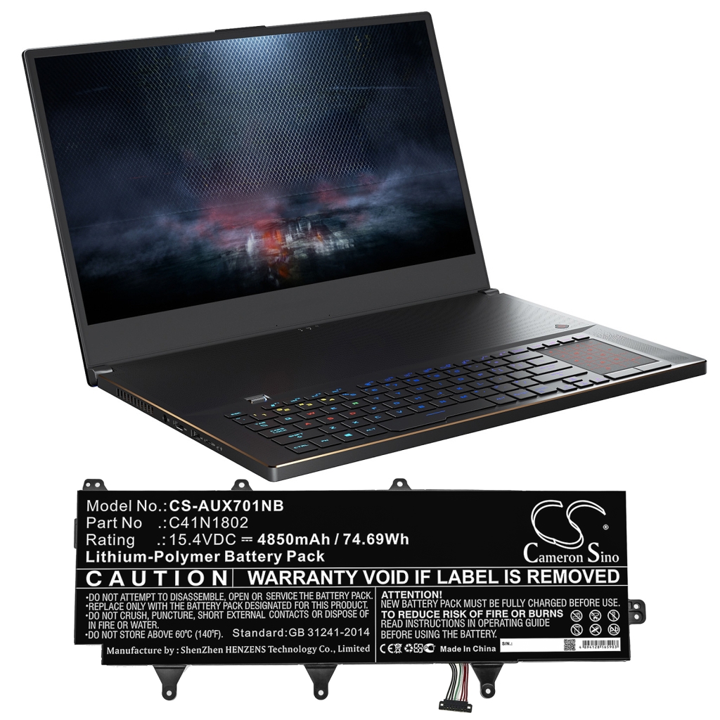Yhteensopiva akun vaihto Asus 0B200-03140100,C41N1802