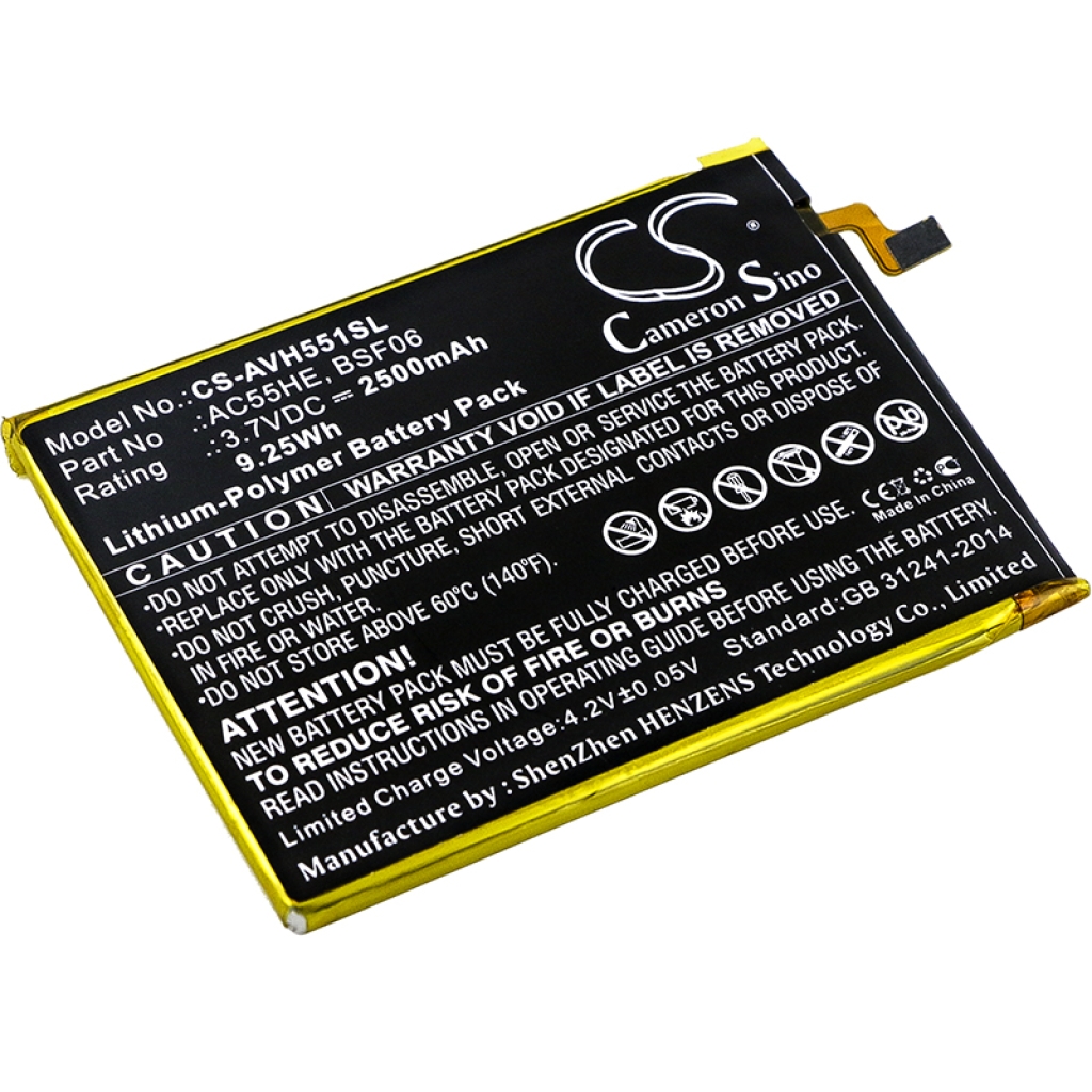 Yhteensopiva akun vaihto Archos AC55HE,BSF06