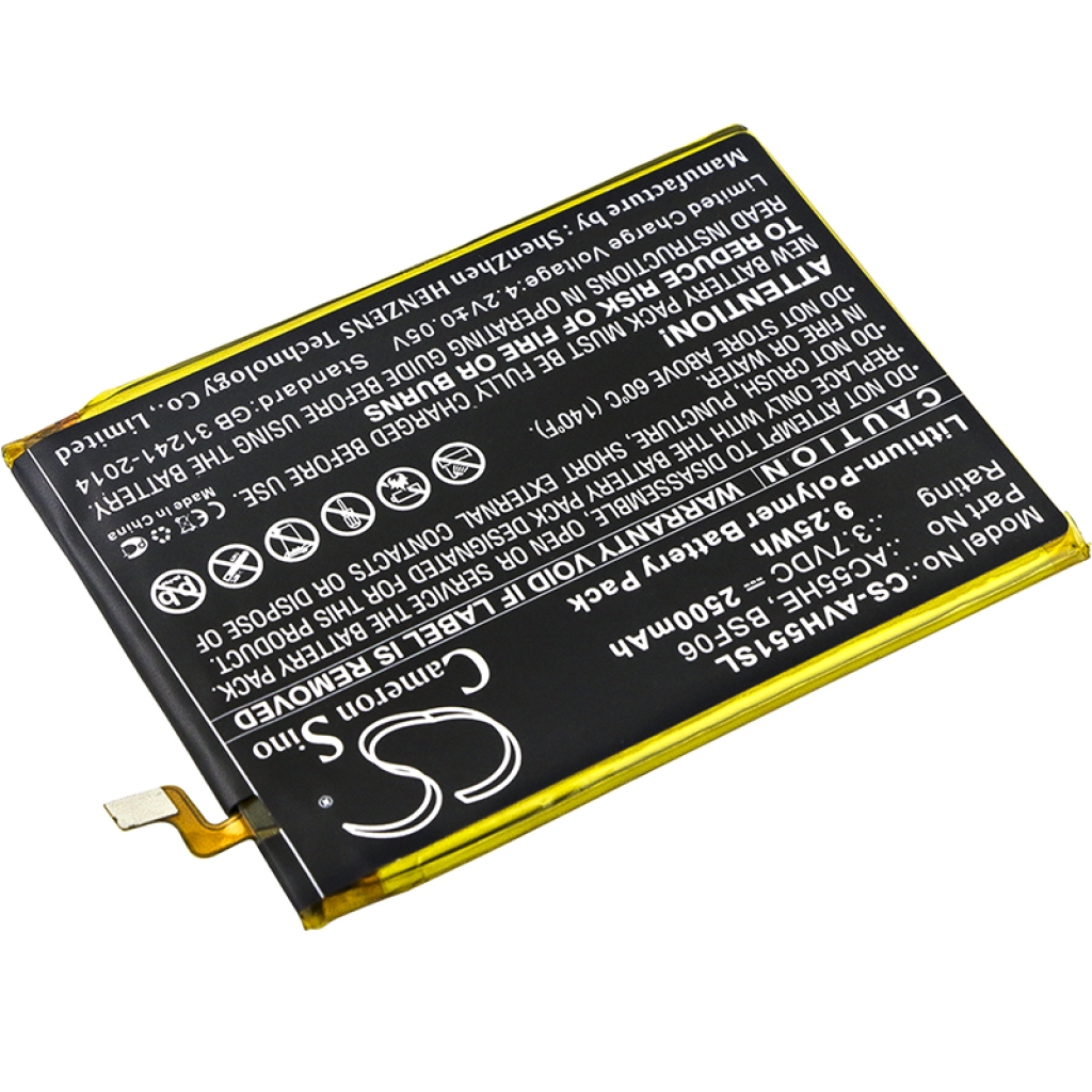 Yhteensopiva akun vaihto Archos AC55HE,BSF06