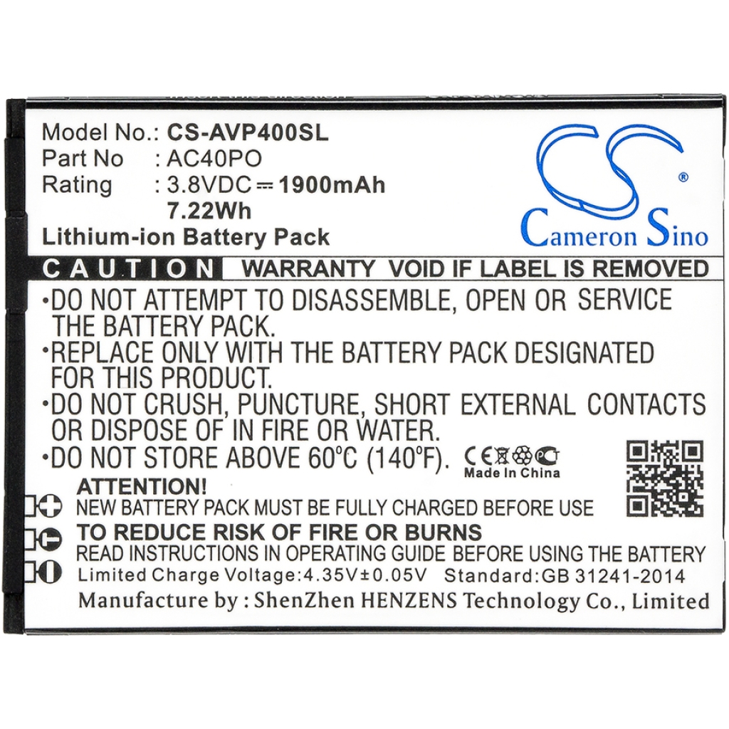 Yhteensopiva akun vaihto Archos AC40PO,BS975