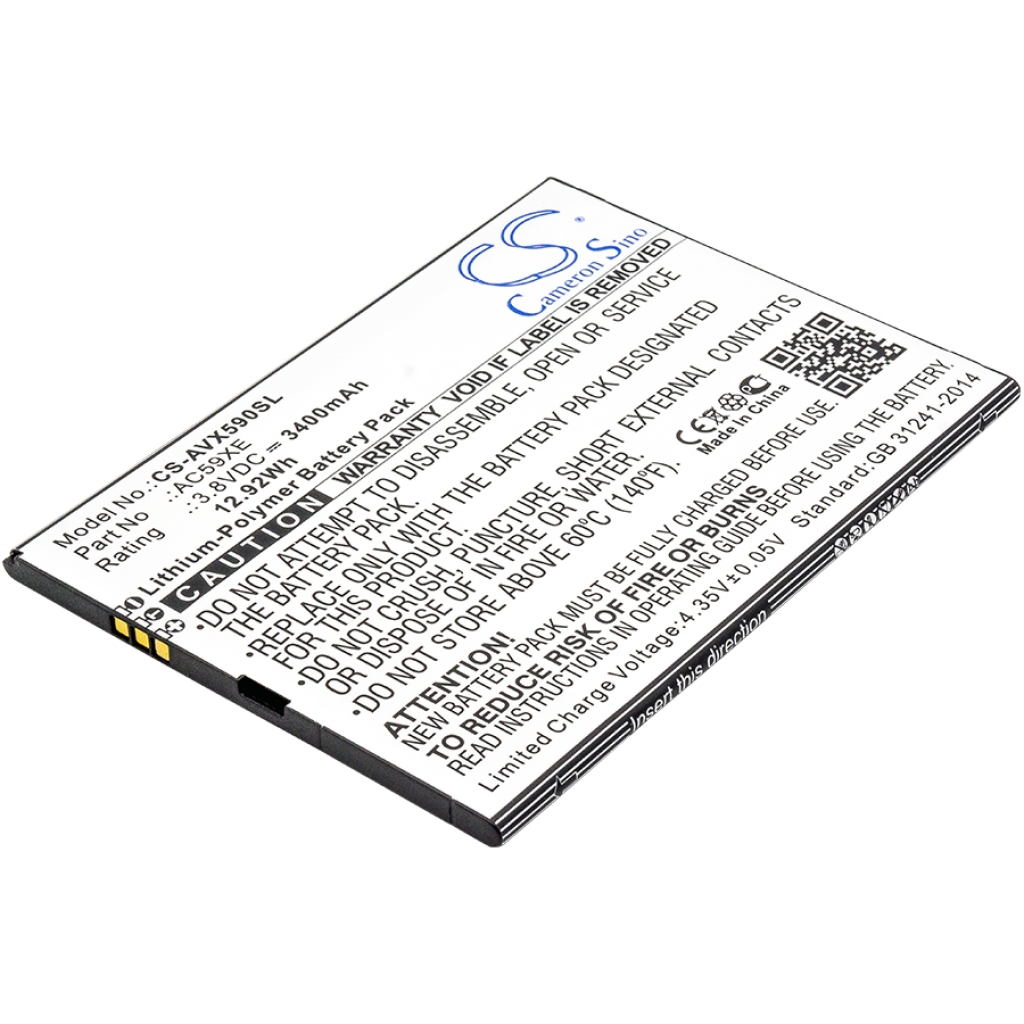 Yhteensopiva akun vaihto Archos AC59XE