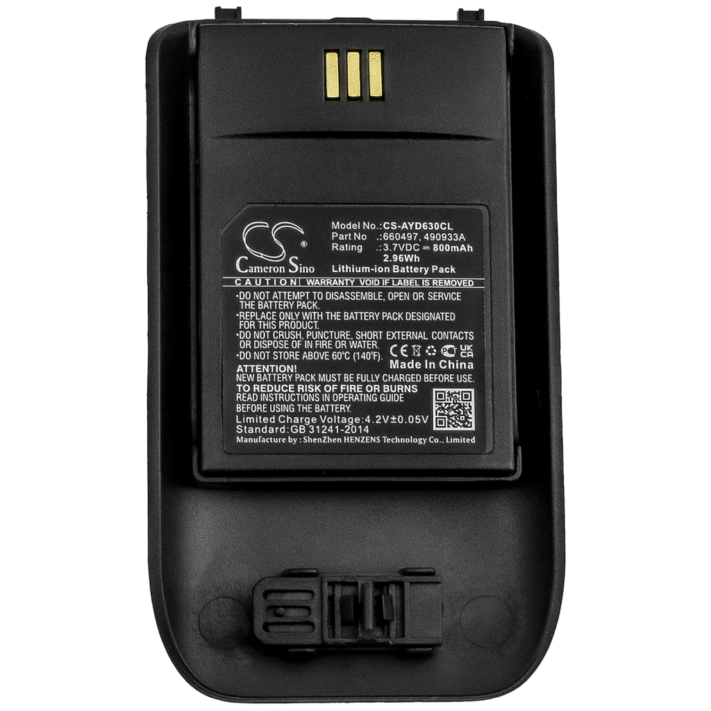 Yhteensopiva akun vaihto ASCOM 490933A,660497