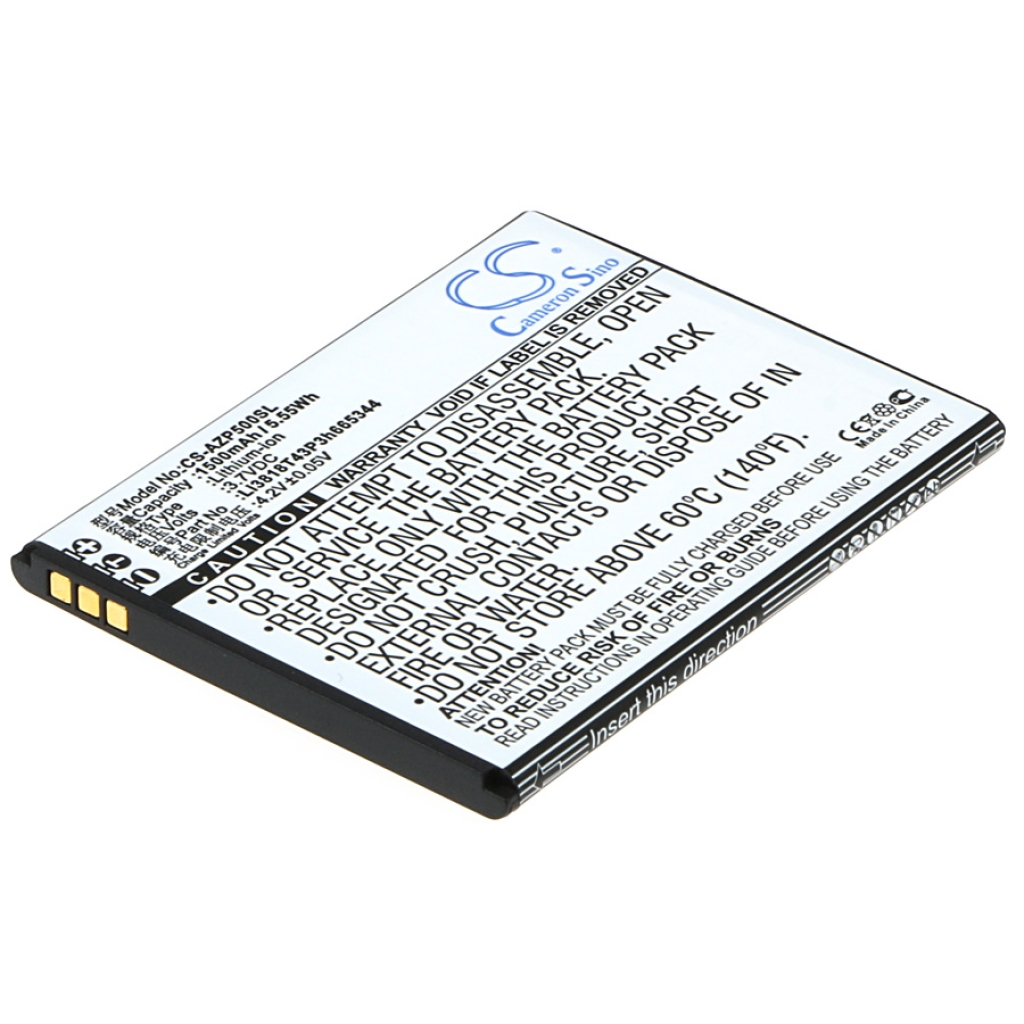Yhteensopiva akun vaihto ZTE LI3818T43P3H665344