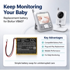 Yhteensopiva akun vaihto Biofun BAT-607-A