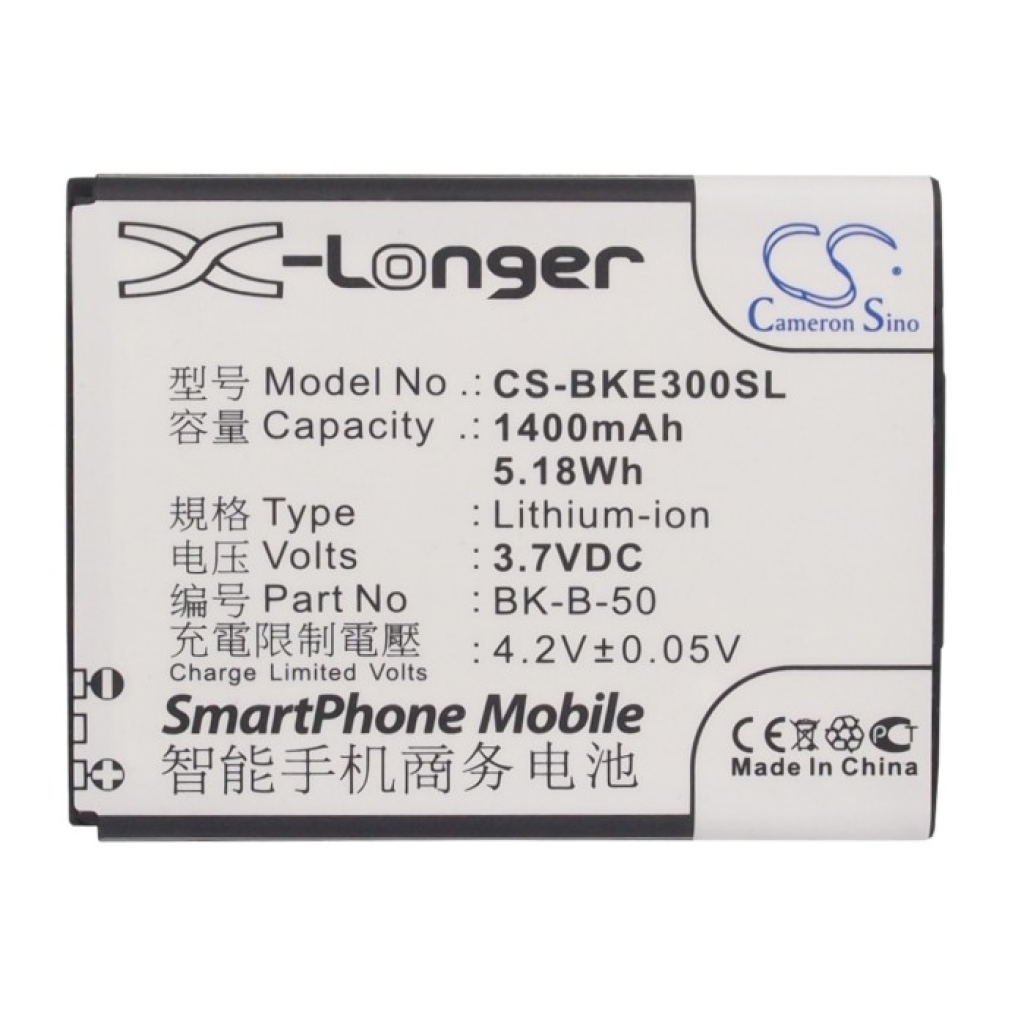 Cameron Sino / X-Longer CS-BKE300SL — front label view, bilingual 3.7V 1400mAh