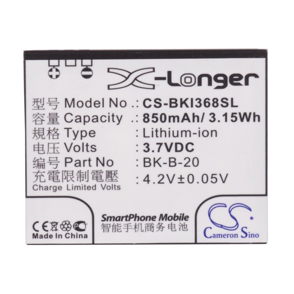 Akku yhteensopiva BBK CS-BKI368SL