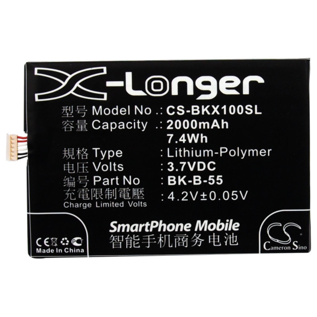 Akku yhteensopiva BBK CS-BKX100SL