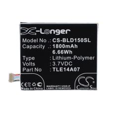 Yhteensopiva akun vaihto BLU CA385863HV,P104-J430,P104INTRNL,TLE14A07