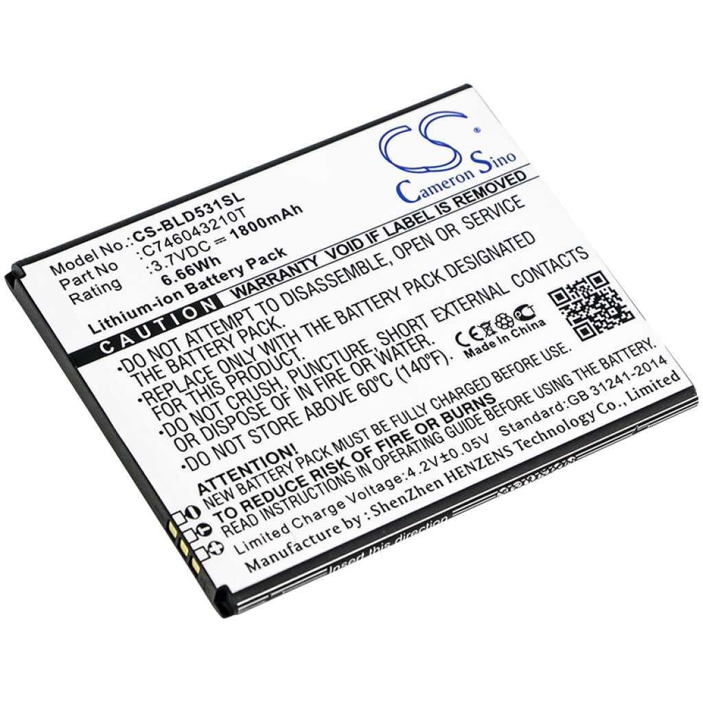 Yhteensopiva akun vaihto BLU C746043210T,C746043230T