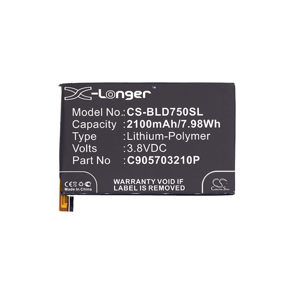 Matkapuhelimen akku BLU D750U (CS-BLD750SL)