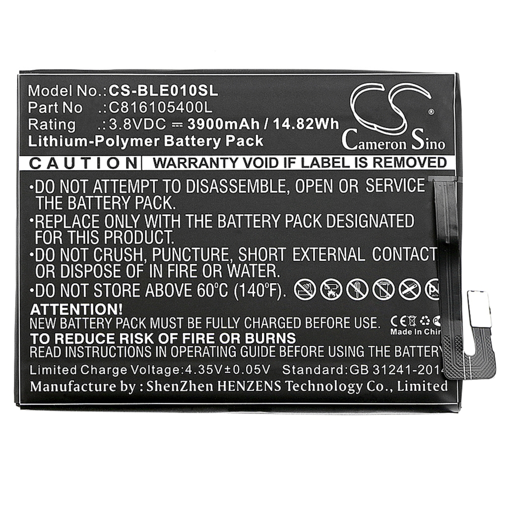 Yhteensopiva akun vaihto BLU C816105400L