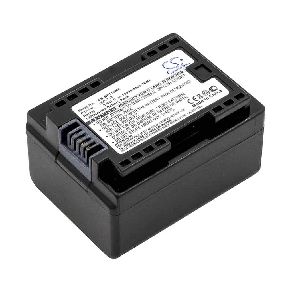 Yhteensopiva akun vaihto Canon BP-718