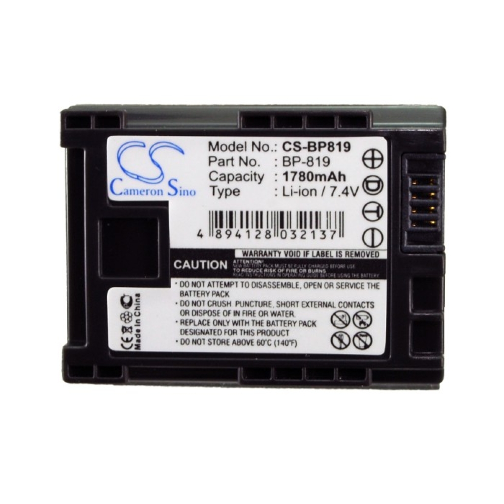 Yhteensopiva akun vaihto Canon BP-819