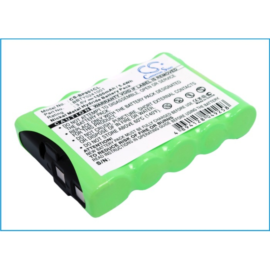 Yhteensopiva akun vaihto Radio Shack BBTY0241001,BT-901