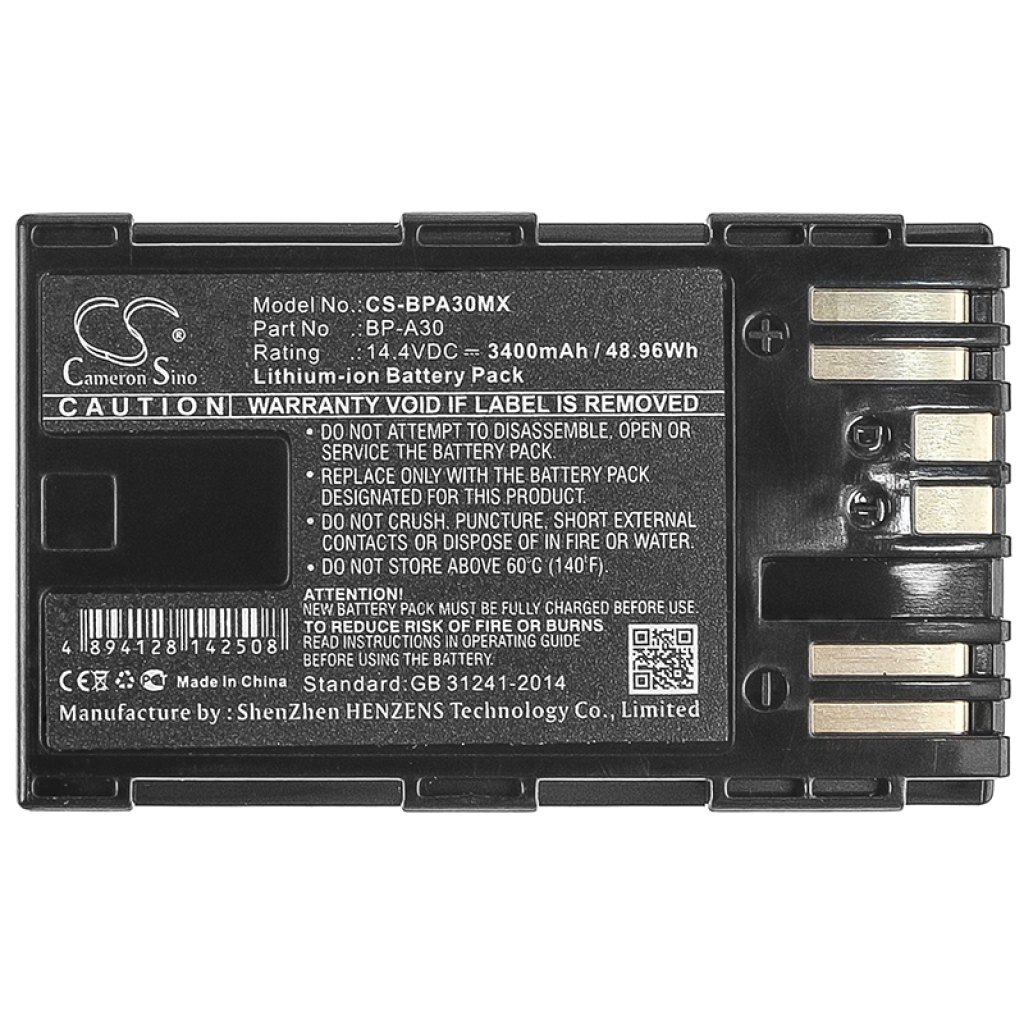 Yhteensopiva akun vaihto Canon BP-A30