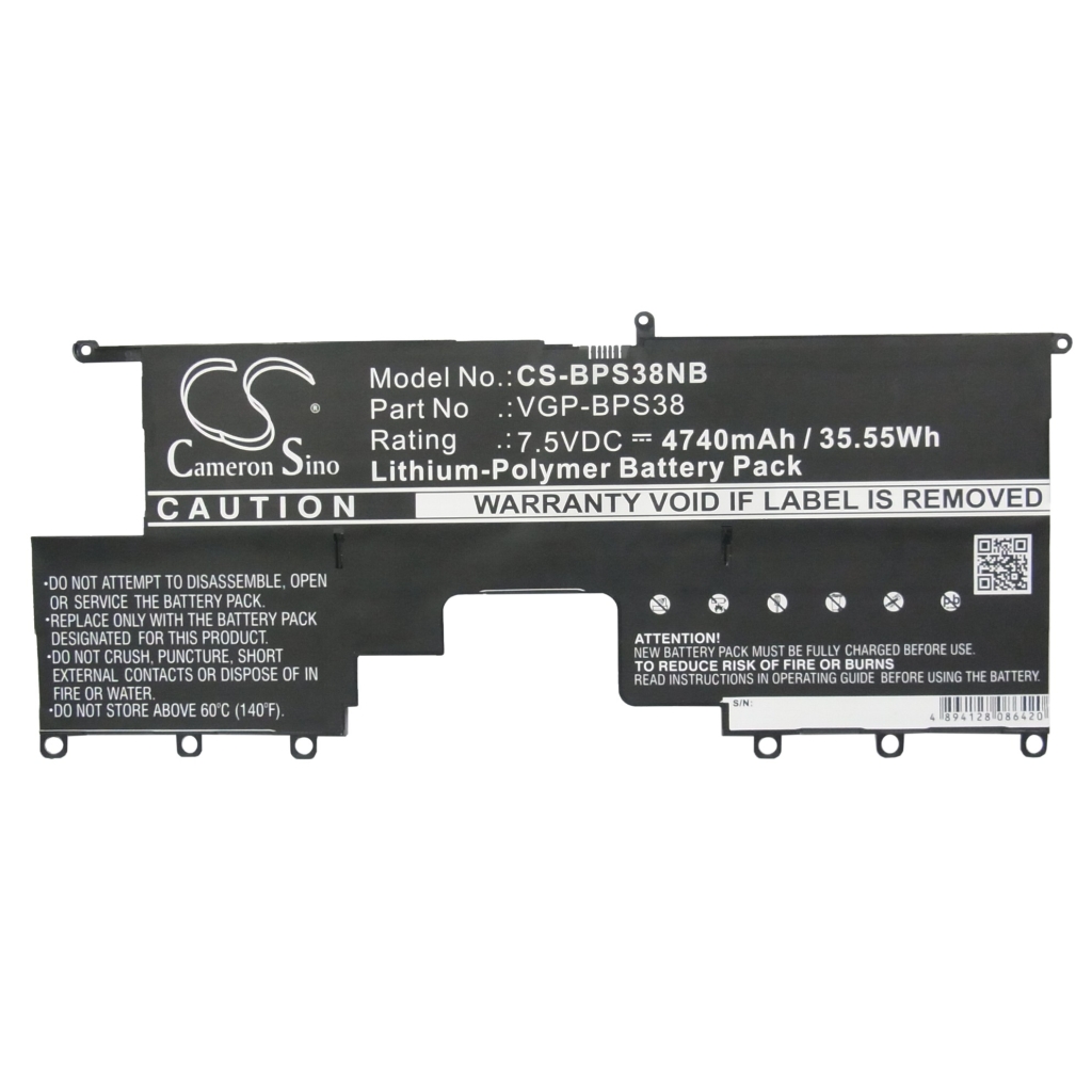 Akut Kannettavan tietokoneen akku CS-BPS38NB