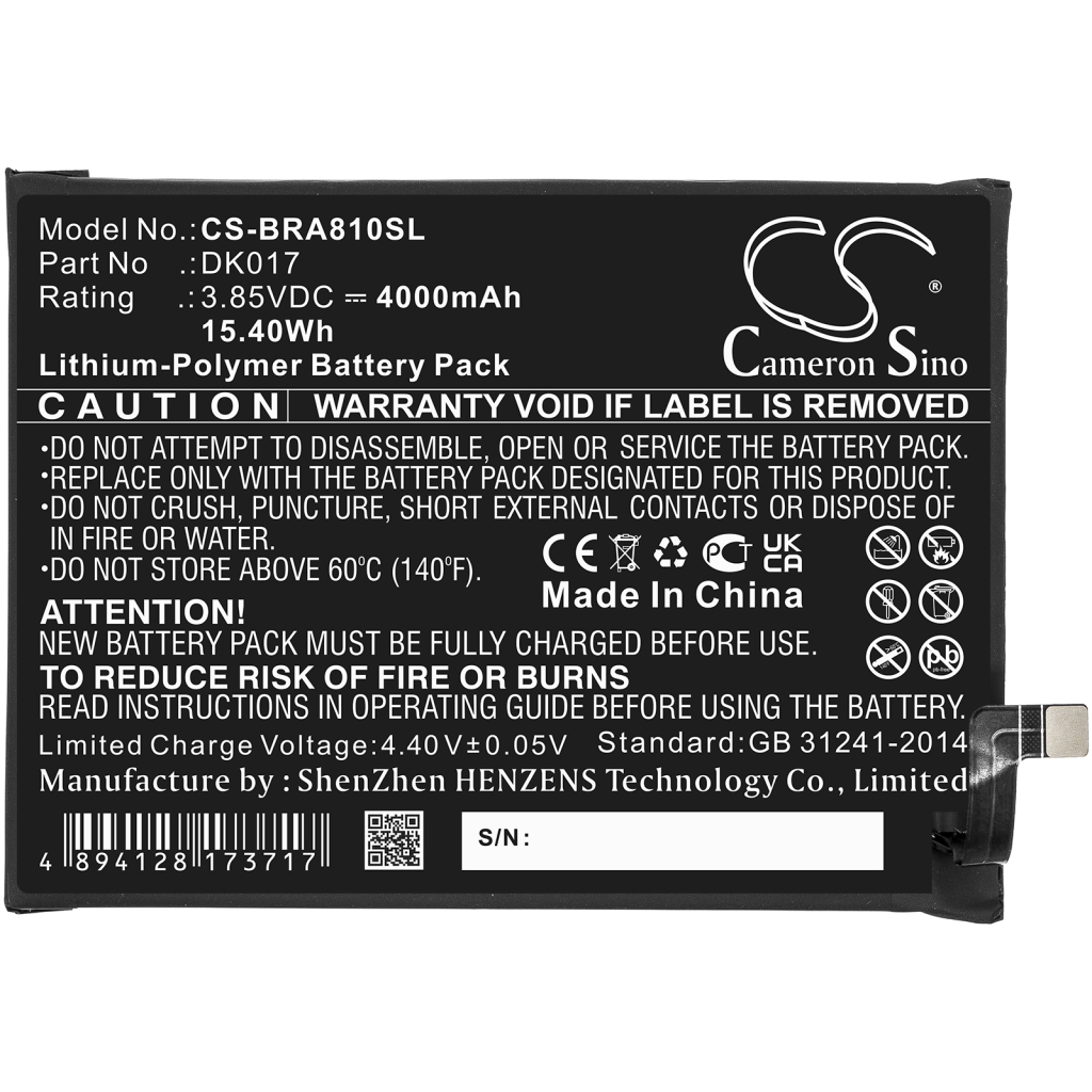 Akut Matkapuhelimen akku CS-BRA810SL