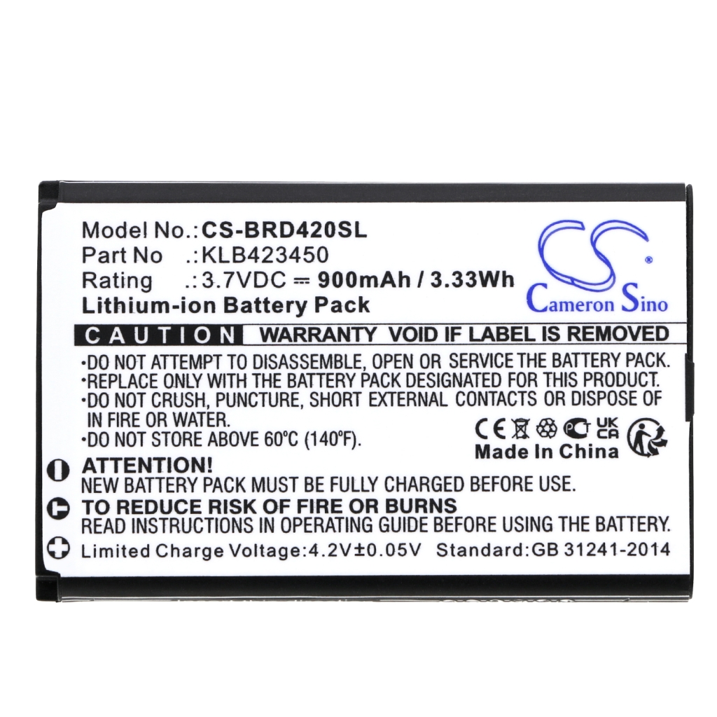 Yhteensopiva akun vaihto Brondi KLB423450