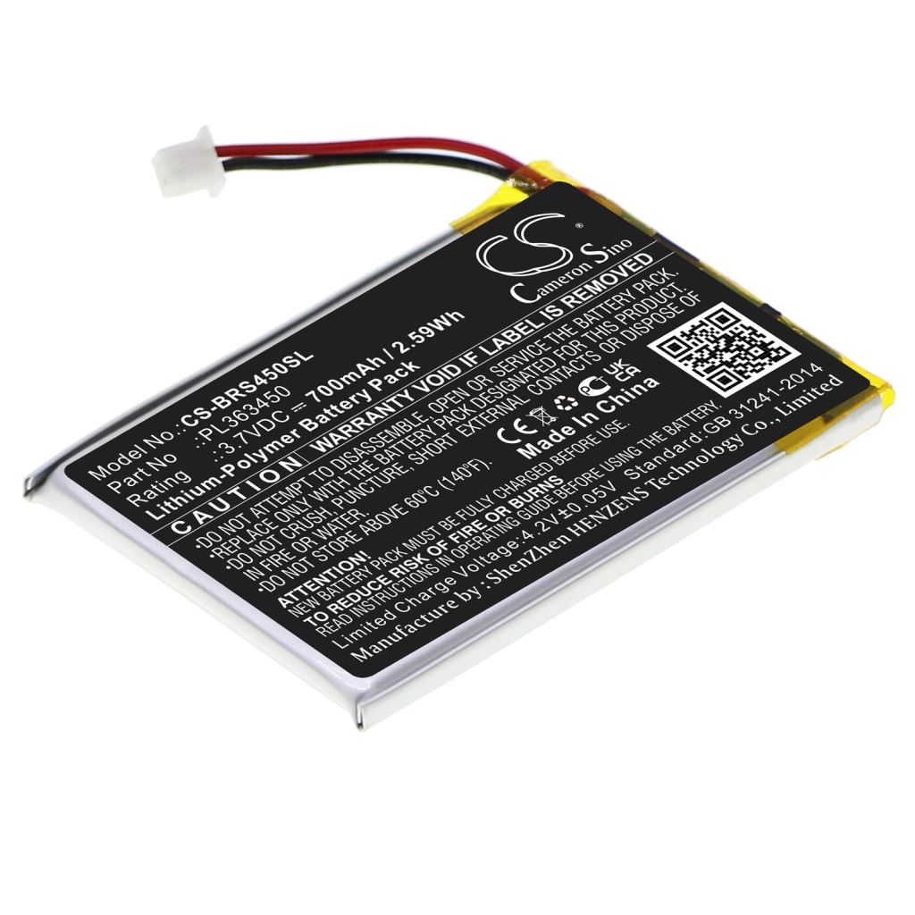 Yhteensopiva akun vaihto Blueparrott PL363450