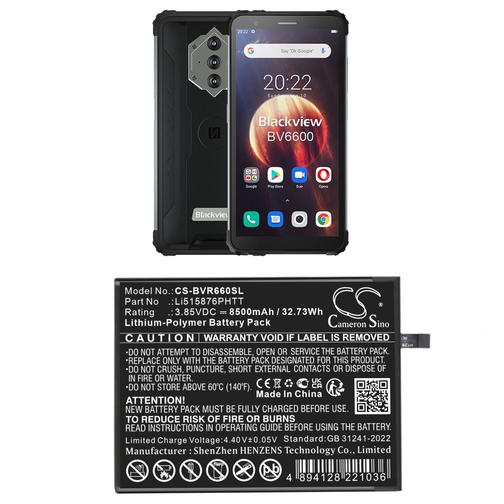 Matkapuhelimen akku Blackview CS-BVR660SL