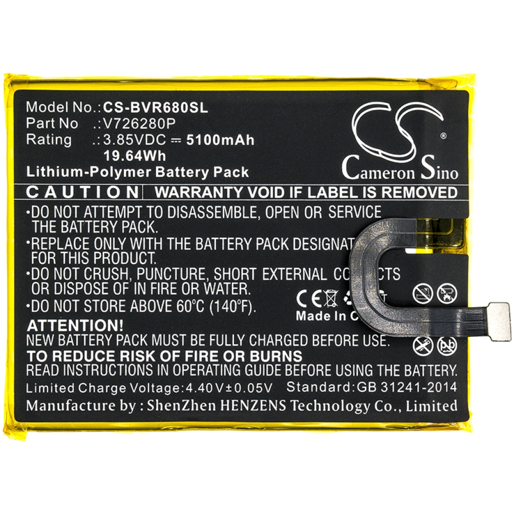 Yhteensopiva akun vaihto Blackview V726280P