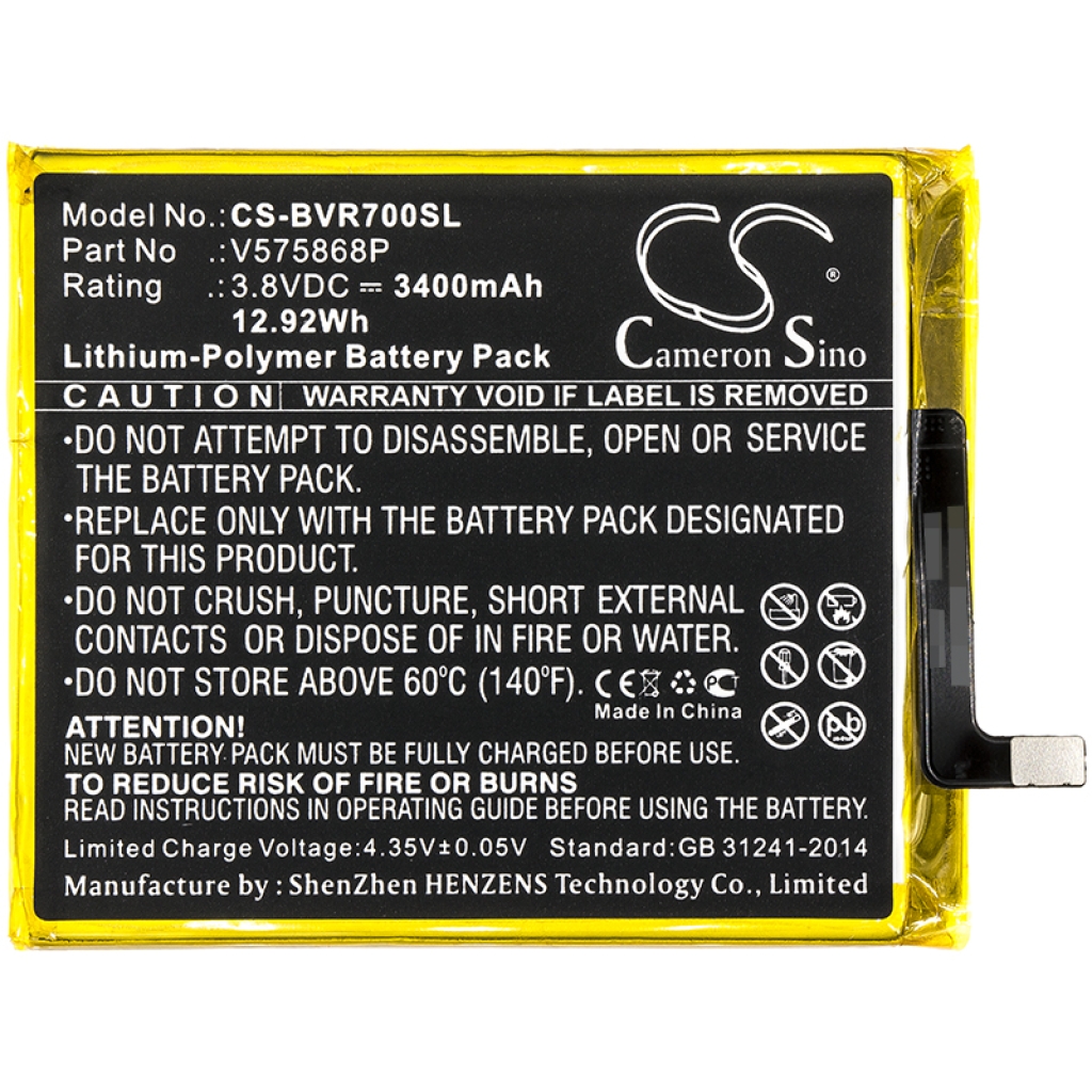 Yhteensopiva akun vaihto Blackview V575868P