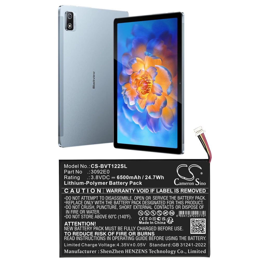 Tabletin akku Blackview Tab 12 Pro (CS-BVT122SL)