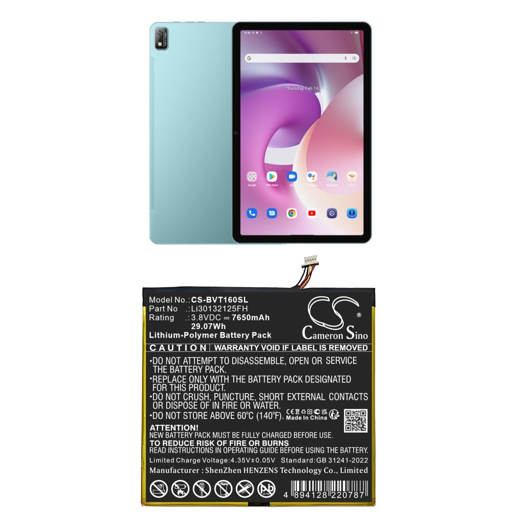 Tabletin akku Blackview Tab 16 (CS-BVT160SL)