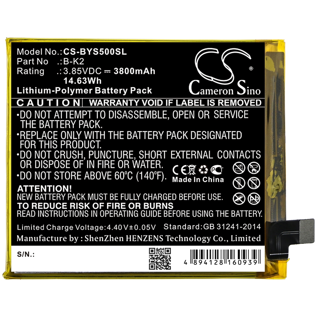 Yhteensopiva akun vaihto Vivo B-K2