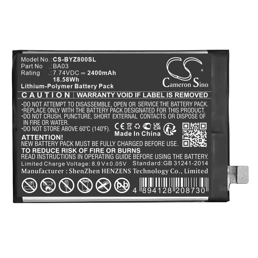 Akut Matkapuhelimen akku CS-BYZ800SL