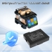 Marketing image: CS-CAV648SL battery with fiber fusion splicer and quality shield graphic