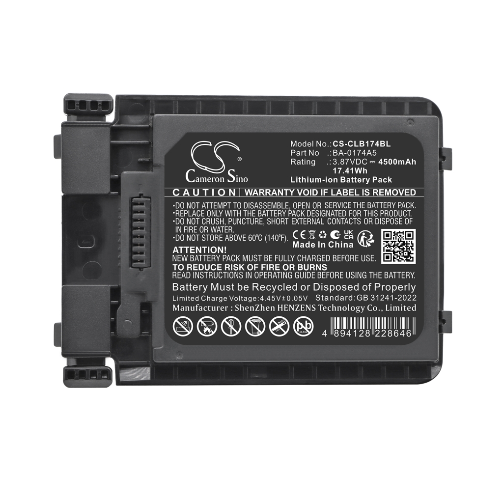 Battery compatible with Cipherlab CS-CLB174BL