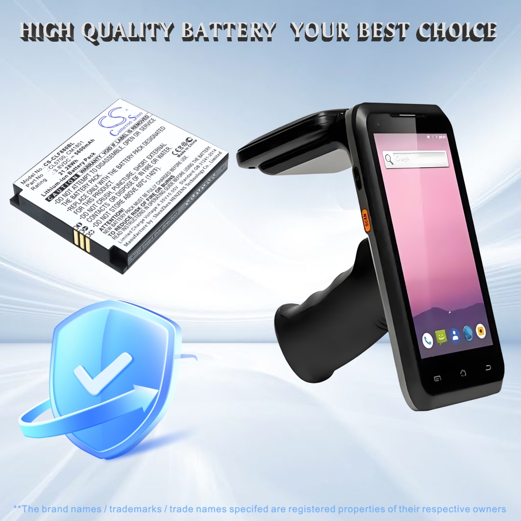 Viivakoodinlukijan akku yhteensopiva Cilico F880P (CS-CLF880BL)