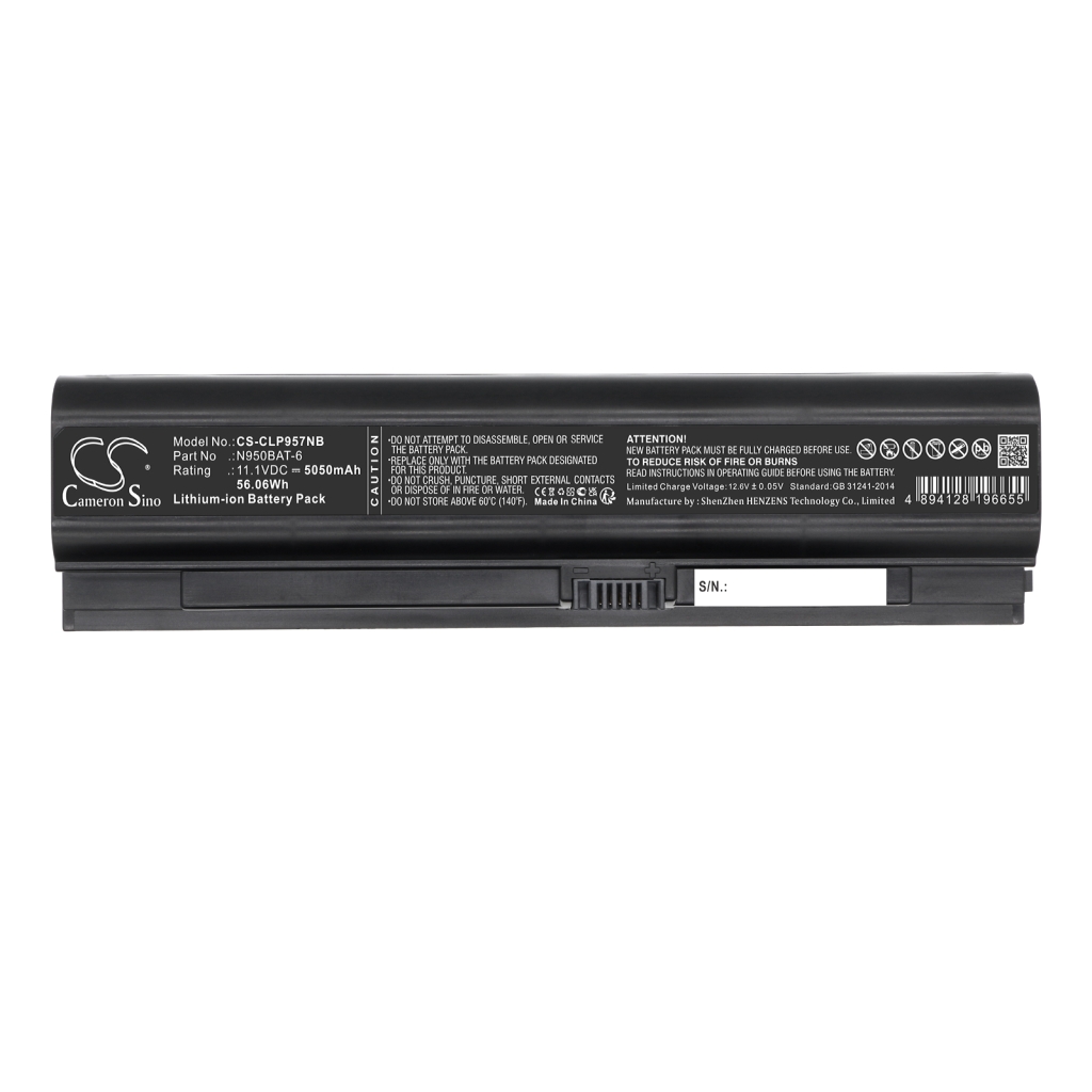 Yhteensopiva akun vaihto CLEVO N950BAT-6