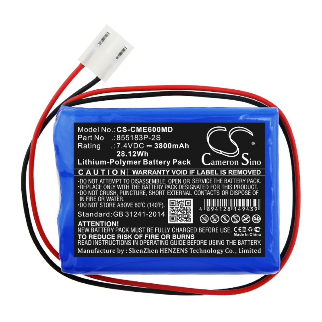 Yhteensopiva akun vaihto Contec 855183P-2S
