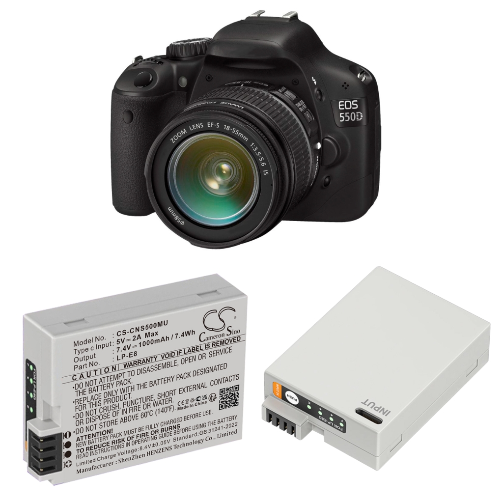 Yhteensopiva akun vaihto Canon LP-E8