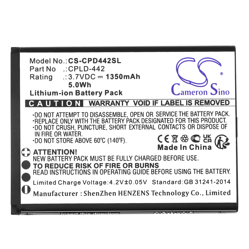 Yhteensopiva akun vaihto Coolpad CPLD-442