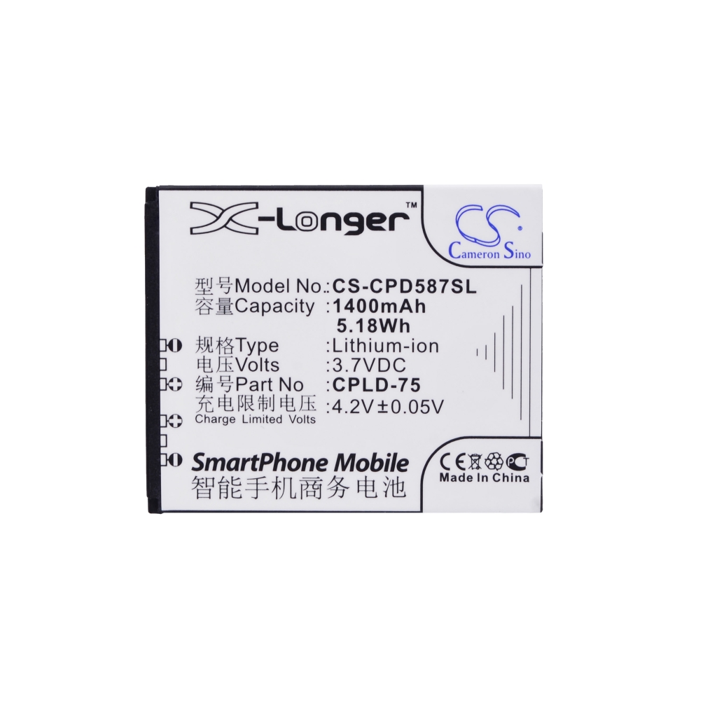 Cameron Sino CS-CPD587SL etutarra 1400mAh 3,7V , litteä näkymä