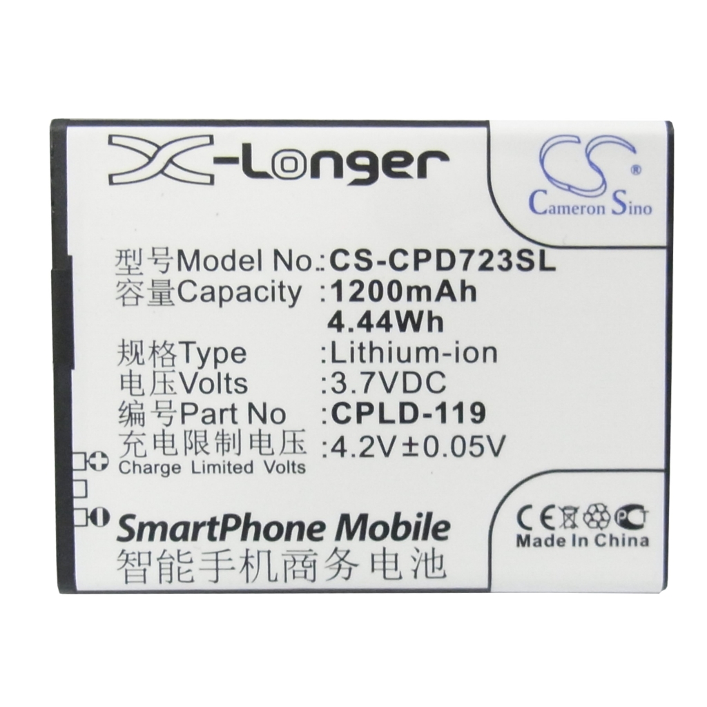 Yhteensopiva akun vaihto Coolpad CPLD-119