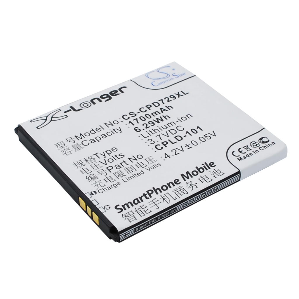 Yhteensopiva akun vaihto Coolpad CPLD-101