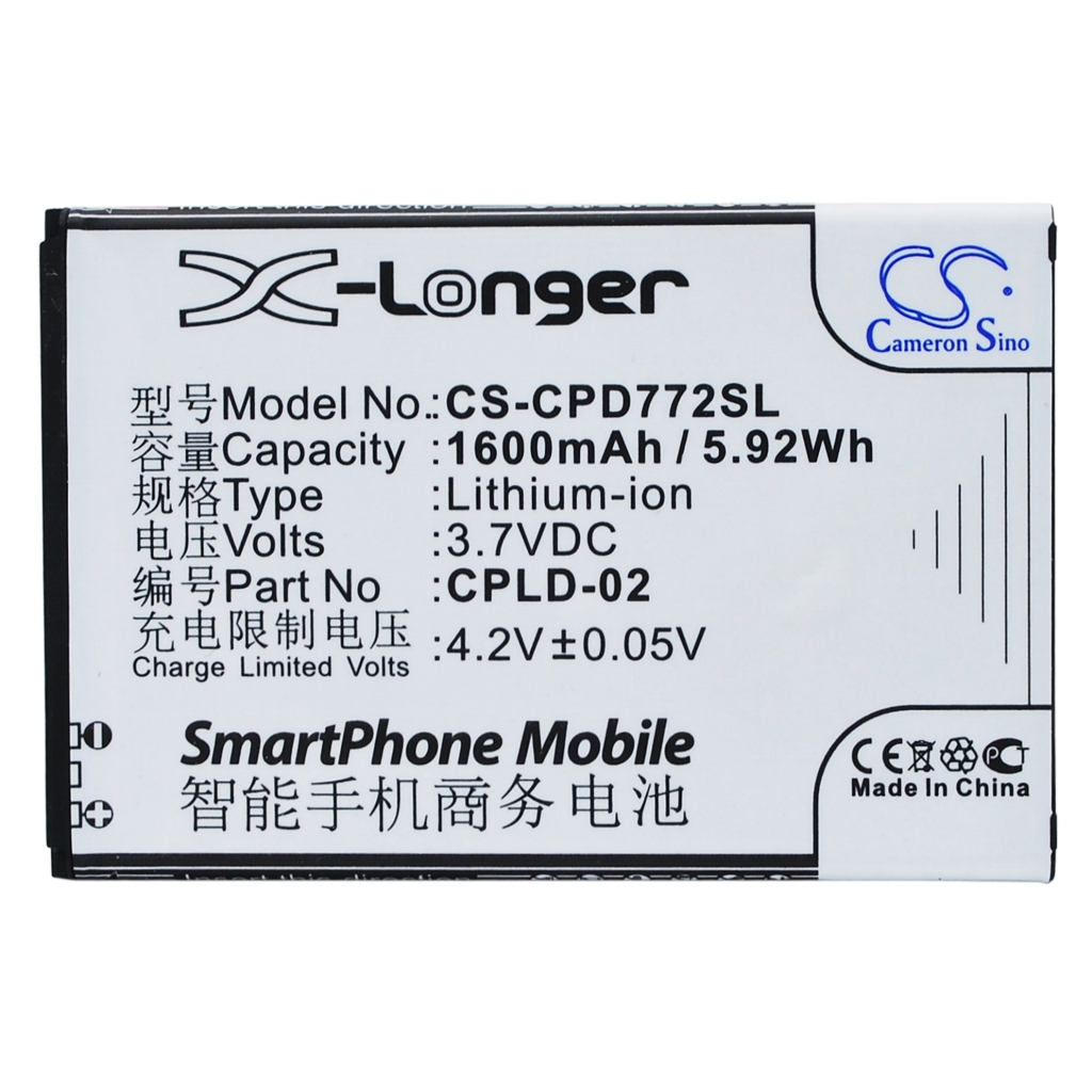 Akku yhteensopiva Coolpad CS-CPD772SL