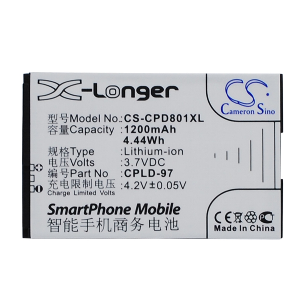Yhteensopiva akun vaihto Coolpad CPLD-97