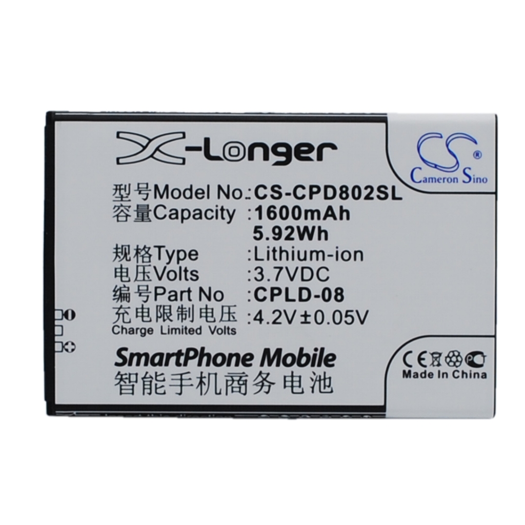 Akku yhteensopiva Coolpad CS-CPD802SL
