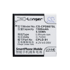 Yhteensopiva akun vaihto Coolpad CPLD-91
