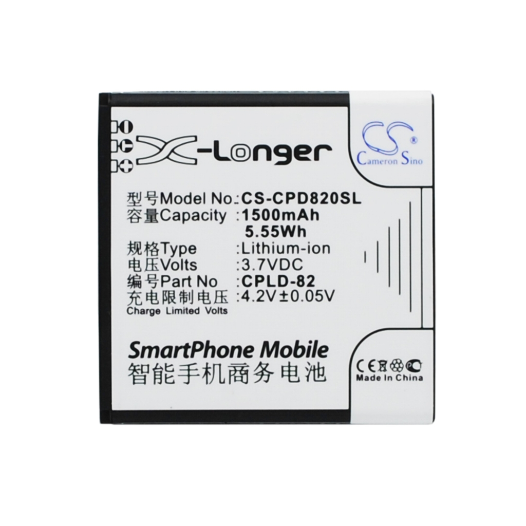 Yhteensopiva akun vaihto Coolpad CPLD-82