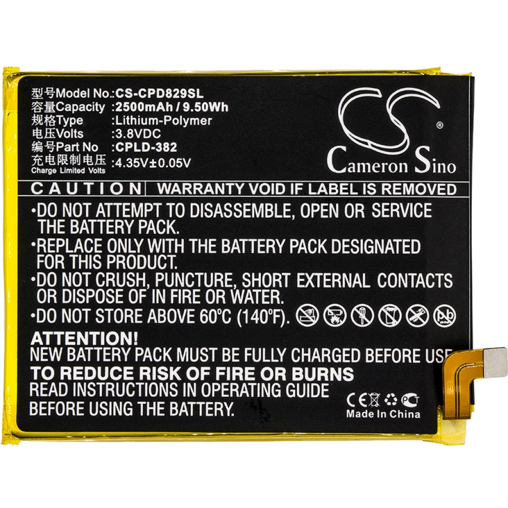 Yhteensopiva akun vaihto Coolpad CPLD-382