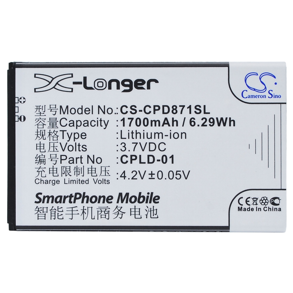 Yhteensopiva akun vaihto Coolpad CPLD-01
